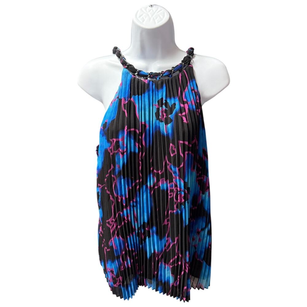 WHBM Pleated Sleeveless Swing Blouse M